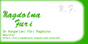 magdolna furi business card